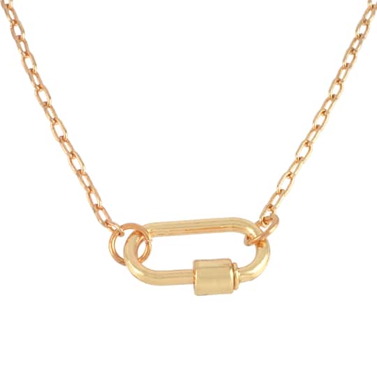18&#x22; Gold Paperclip Necklace by Bead Landing&#x2122;